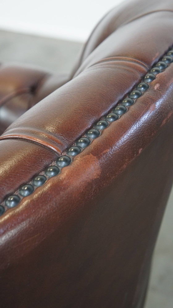 Image 1 of Sillón Chesterfield de piel de vaca