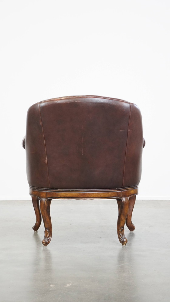 Image 1 of Sillón Chesterfield de piel de vaca