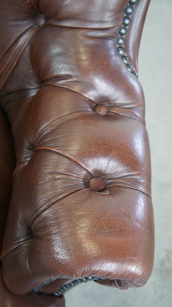 Image 1 of Sillón Chesterfield de piel de vaca