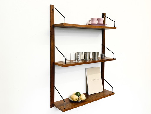 1/3 Poul Cadovius Royal Shelving Système d'étagères Mid Century Teck