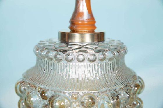 Image 1 of Lampada a sospensione scandinava vintage in vetro, lampada a sospensione in vetro a bolle