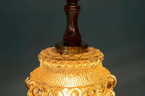 Image 1 of Lampe pendante scandinave vintage en verre, pendentif bulles en verre