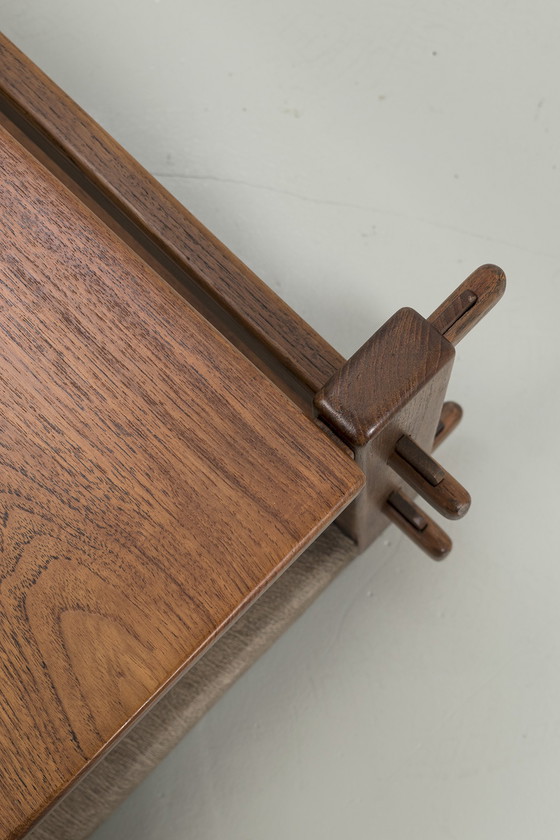 Image 1 of Brutalist coffee table with magazine rack