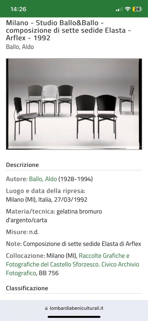 3 sedie Arflex Elasta 