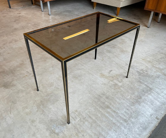 Image 1 of 60s golden black side table