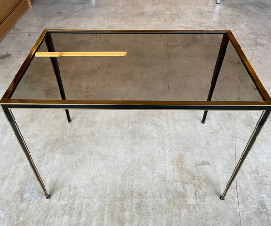 Image 1 of 60s golden black side table