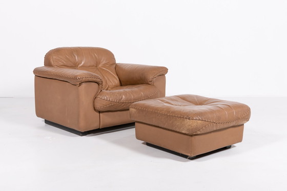 Image 1 of De Sede DS 101 brown leather lounge chairs, 1970’s