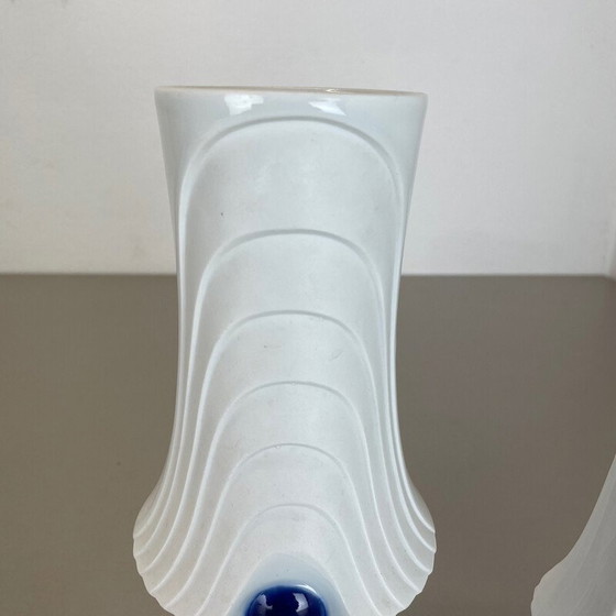 Image 1 of Pair of vintage porcelain Op Art vases by Royal Bavaria Kpm, Germany 1970s