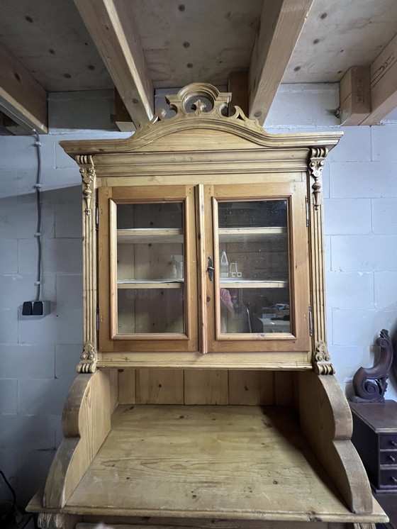 Image 1 of Antique Pine Bread Cupboard