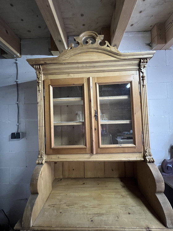 Image 1 of Antique Pine Bread Cupboard