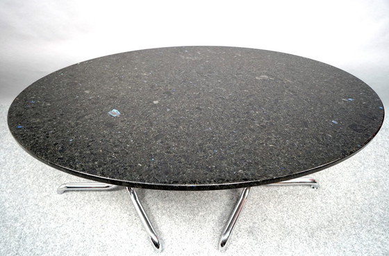 Image 1 of Vintage Italian dining table with Star Galaxy marble blade