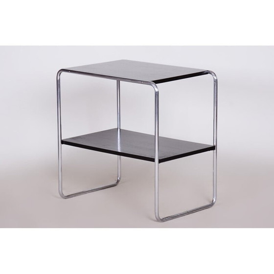 Image 1 of Vintage black Bauhaus side table, 1930s