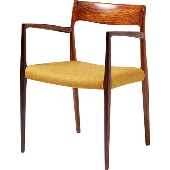 Image 1 of Yellow chair in rosewood by Niels O. Moller