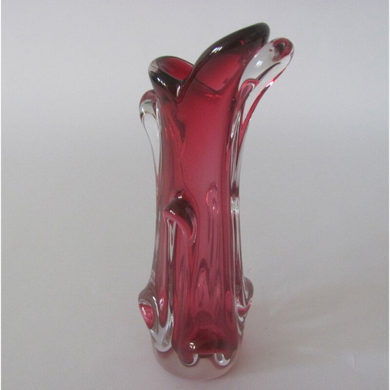 Image 1 of Vaso vintage in metallo viola di J. Hospodka per Chřibská, Cecoslovacchia 1960