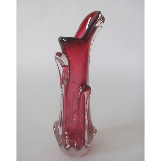 Image 1 of Vaso vintage in metallo viola di J. Hospodka per Chřibská, Cecoslovacchia 1960