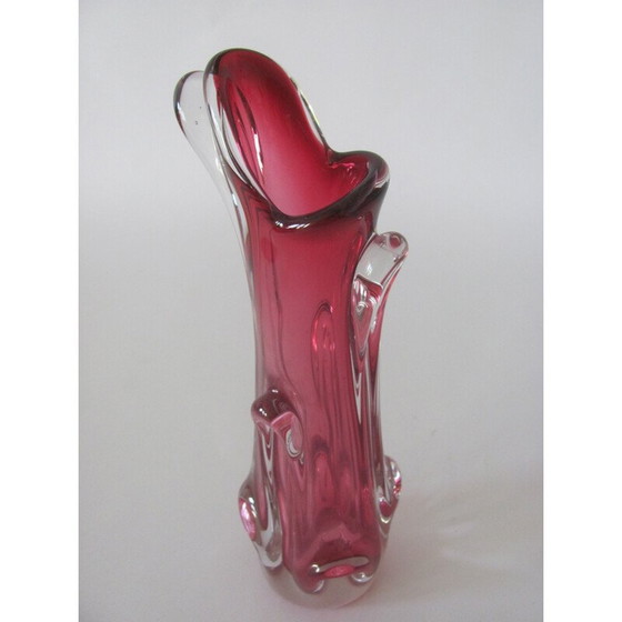 Image 1 of Vaso vintage in metallo viola di J. Hospodka per Chřibská, Cecoslovacchia 1960