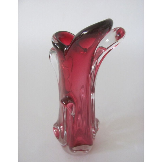 Image 1 of Vaso vintage in metallo viola di J. Hospodka per Chřibská, Cecoslovacchia 1960