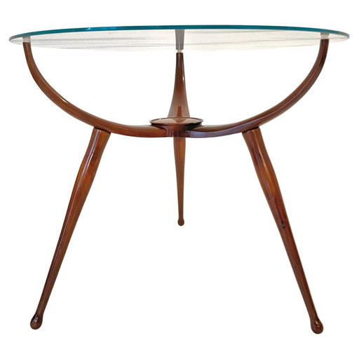 1X Midcentury Modern Spider Legs Wood Coffee Table In The Style Of Carlo De Carli