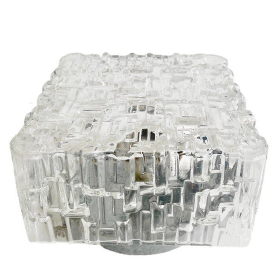 Image 1 of Mid - Century square glass ceiling cap 1960's