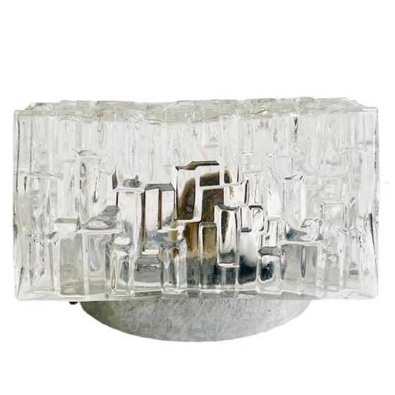 Image 1 of Mid - Century square glass ceiling cap 1960's