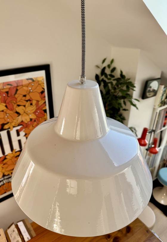 Image 1 of 70s Enamel Pendant Lamp