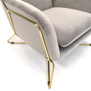 Soho lounge chair in slate grey velvet