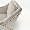 Soho lounge chair in slate grey velvet