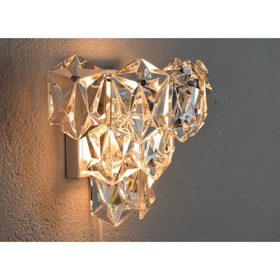 Image 1 of Lámpara de pared Kinkeldey de mediados de siglo en cromo y cristal, Alemania, década de 1960