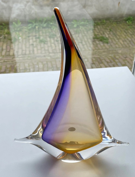 Image 1 of Glass object "Sailing" By Jan Machalek.