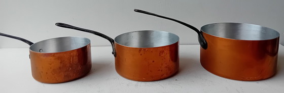 Image 1 of 5X French Copper Saucepans