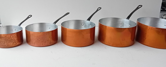 Image 1 of 5X French Copper Saucepans