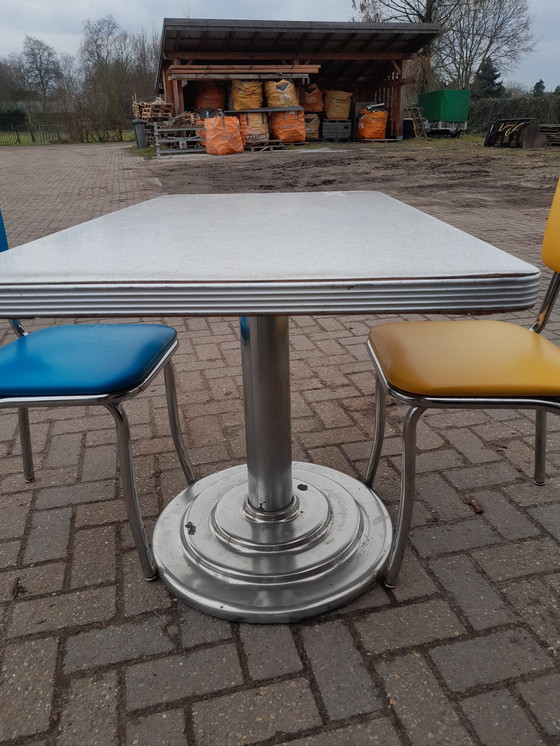 Image 1 of Mcdonalds Table And 2 Chairs Sixties.