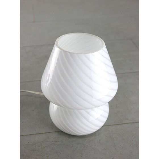Image 1 of Lampada da tavolo vintage a forma di fungo in vetro di Murano, anni '70