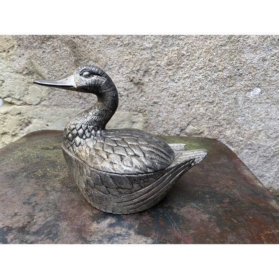 Image 1 of Vintage metal duck-shaped ice bucket by Mauro Manetti, 1970