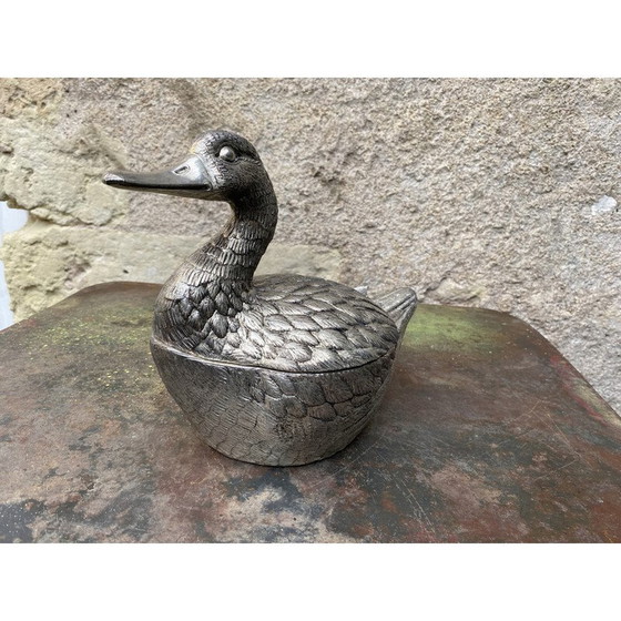 Image 1 of Vintage metal duck-shaped ice bucket by Mauro Manetti, 1970
