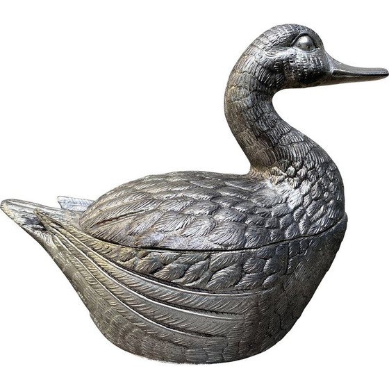 Image 1 of Vintage metal duck-shaped ice bucket by Mauro Manetti, 1970