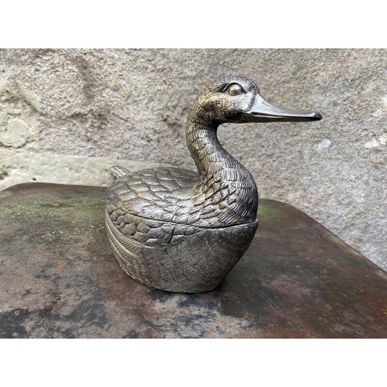 Image 1 of Vintage metal duck-shaped ice bucket by Mauro Manetti, 1970
