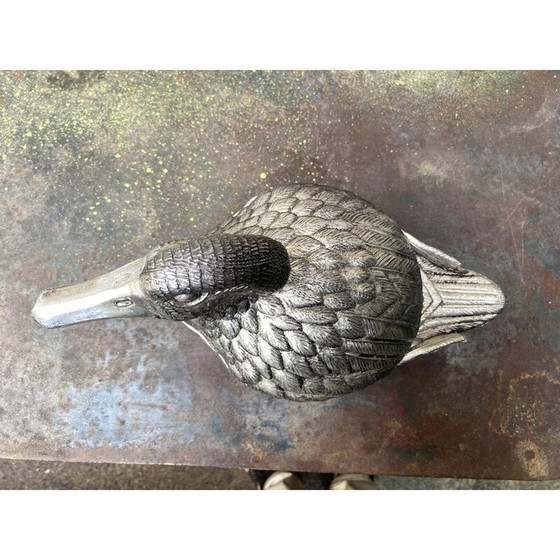 Image 1 of Vintage metal duck-shaped ice bucket by Mauro Manetti, 1970
