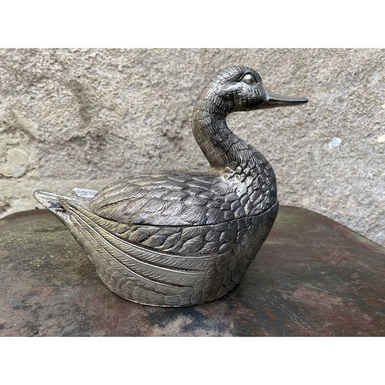 Image 1 of Vintage metal duck-shaped ice bucket by Mauro Manetti, 1970