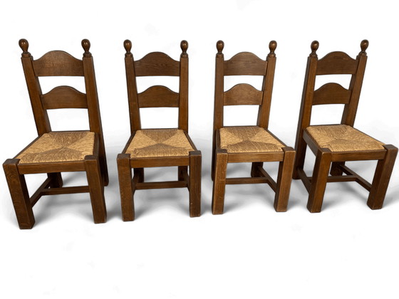 Image 1 of 4x Brutalist Chairs