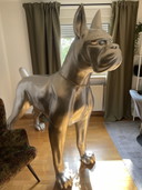 KARE Figurine décorative Toto XL argent