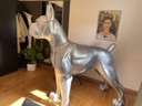 KARE Figurine décorative Toto XL argent