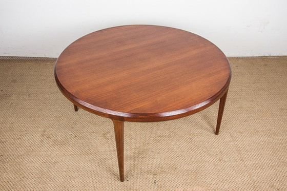 Image 1 of Large Round Danish Teak Coffee Table Model 283 By Johannes Andersen For Cfc Silkeborg 1960.