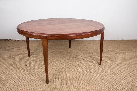 Image 1 of Large Round Danish Teak Coffee Table Model 283 By Johannes Andersen For Cfc Silkeborg 1960.