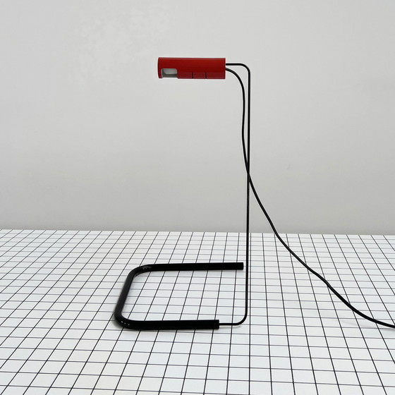 Image 1 of Red Slalom Desk Lamp By Vico Magistretti For Oluce, 1980S