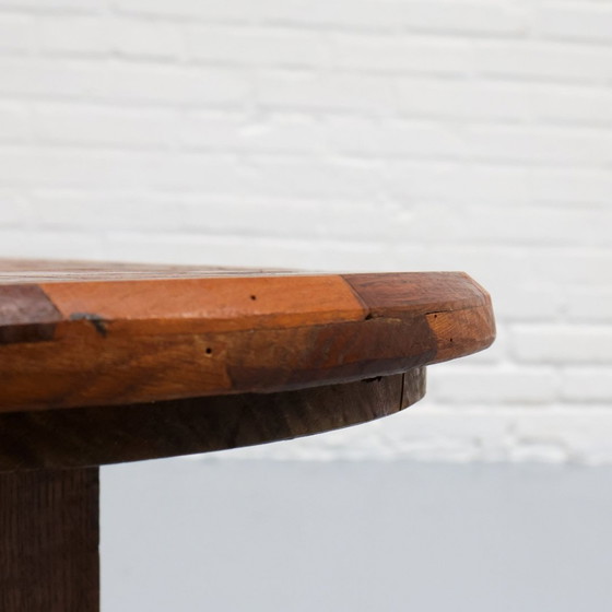 Image 1 of Wabi-Sabi Brutalist Wooden Side Table
