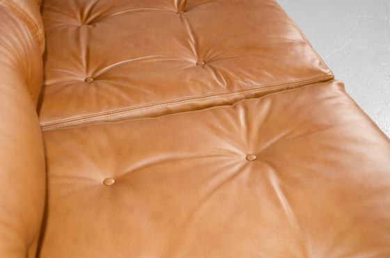 Image 1 of 3-seater Sofa Gs 195 Leather And Rosewood Gianni Songia 1963 Sormani Éditeur