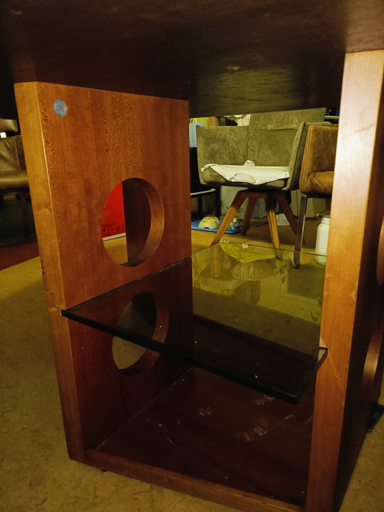 Image 1 of Vintage cherry veneer table