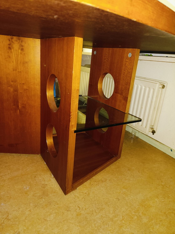 Image 1 of Vintage cherry veneer table