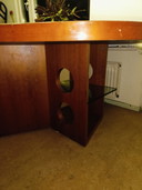 Table vintage en placage de cerisier